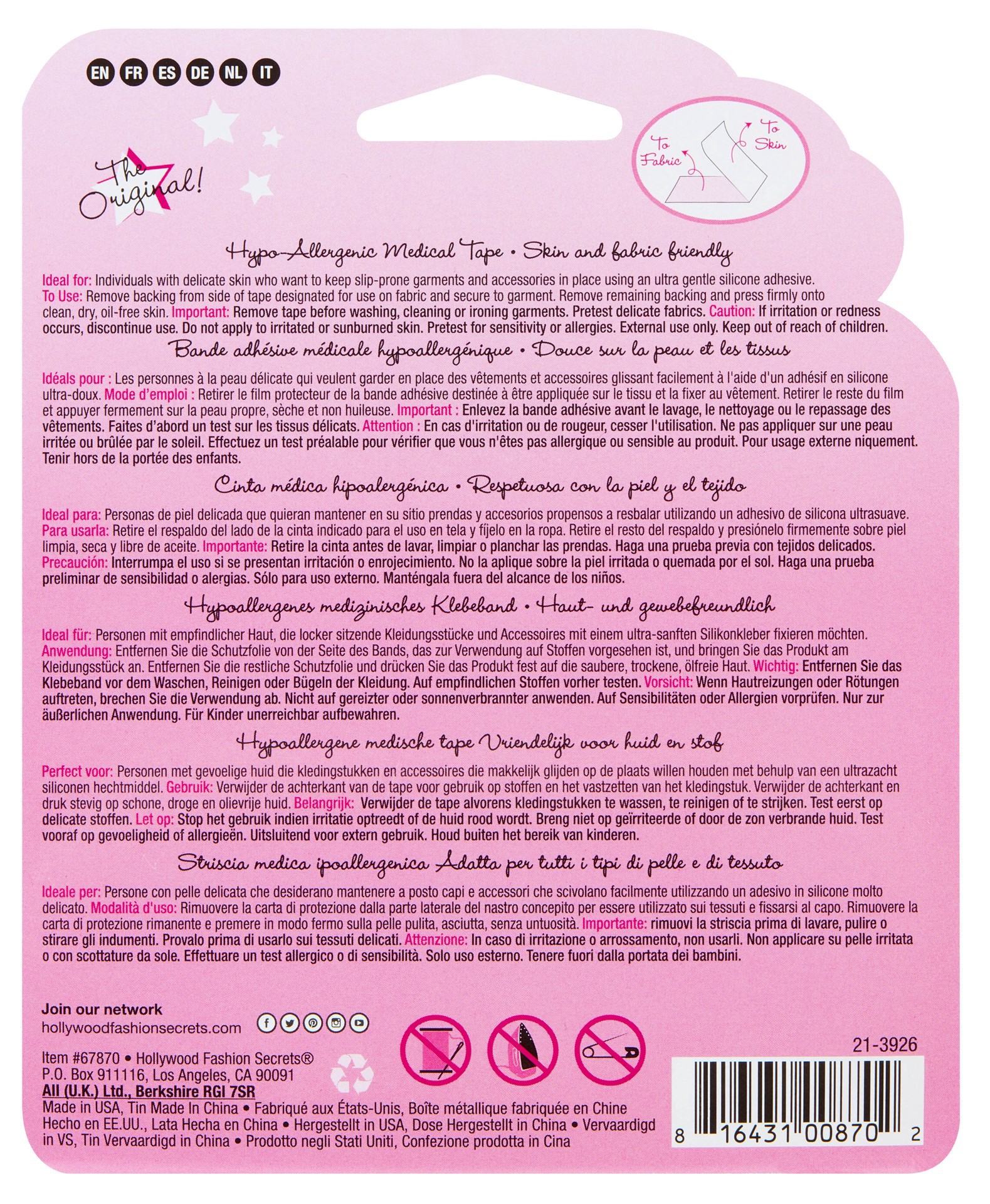 slide 2 of 2, Hollywood Diet Hollywood Fashion Secrets Gentle Fashion Tape, 35Ct, 35 ct