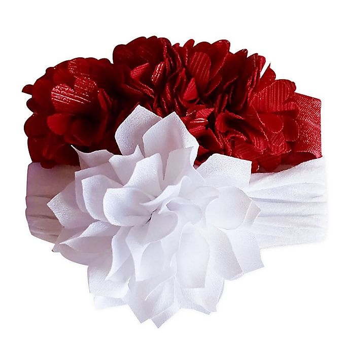 slide 1 of 1, Tiny Treasures Novelty Flowers Bow Headbands, 2 ct