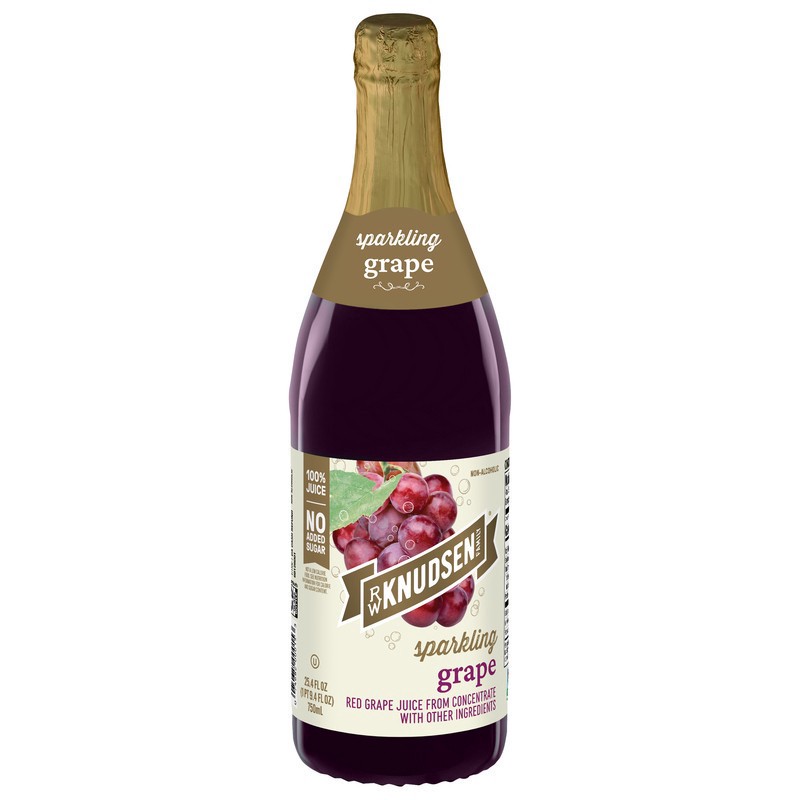 slide 1 of 5, RW Knudsen Family Non-Alcoholic Sparkling Grape Juice 25.4 fl oz, 25.4 fl oz
