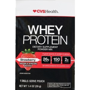 slide 1 of 1, CVS Health Whey Protein Powder Strawberry, 1.4 Oz, 1.4 oz