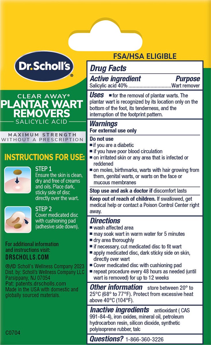 slide 8 of 9, Dr. Scholl's Clear Away Maximum Strength Wart Removers, 1 ct