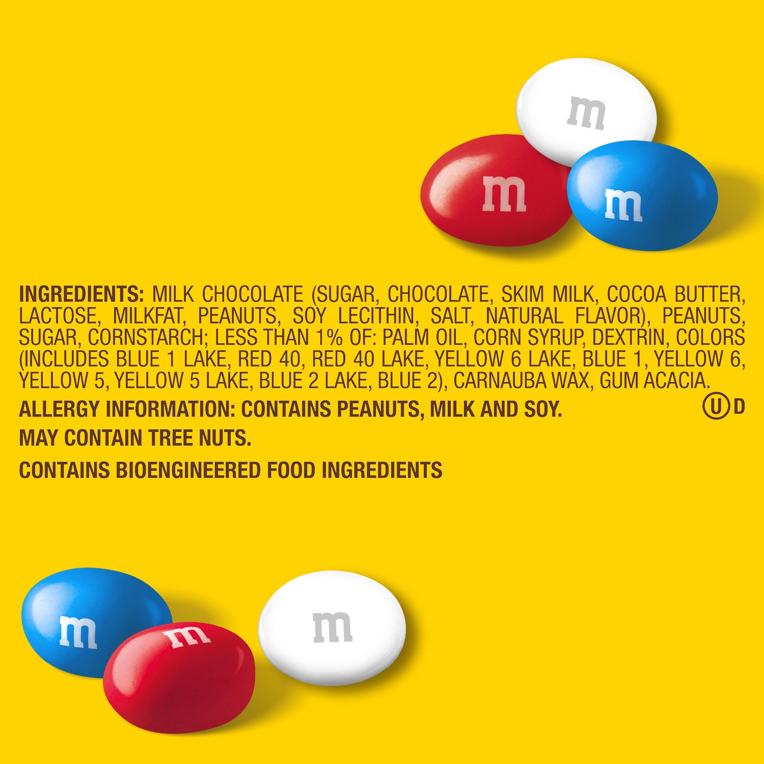 slide 8 of 8, M&M'S Peanut Milk Chocolate Red White & Blue Summer Candy, Sharing Size, 10.05 oz Resealable Bag, 10.05 oz