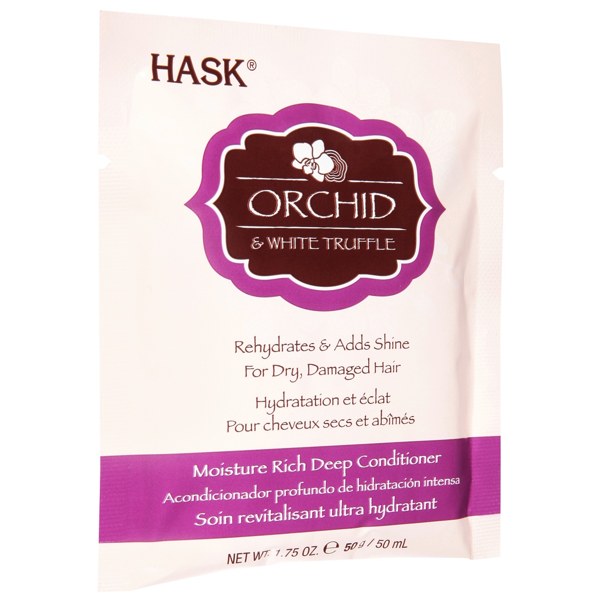 slide 2 of 10, Hask Orchid White Truffle Moisture Rich Deep Conditioner, 1.75 oz