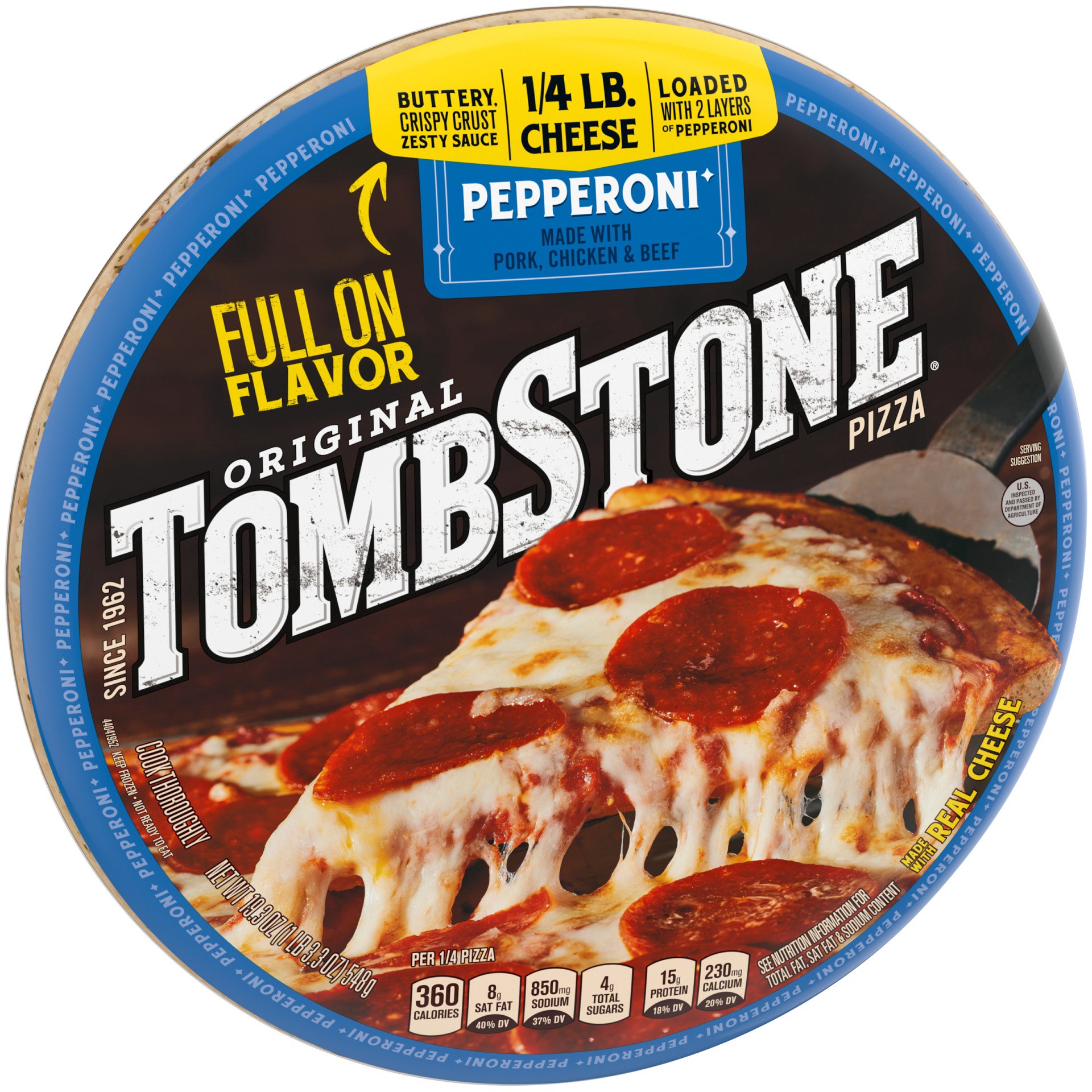 slide 3 of 10, Tombstone Original Pepperoni Pizza, 21.5 oz