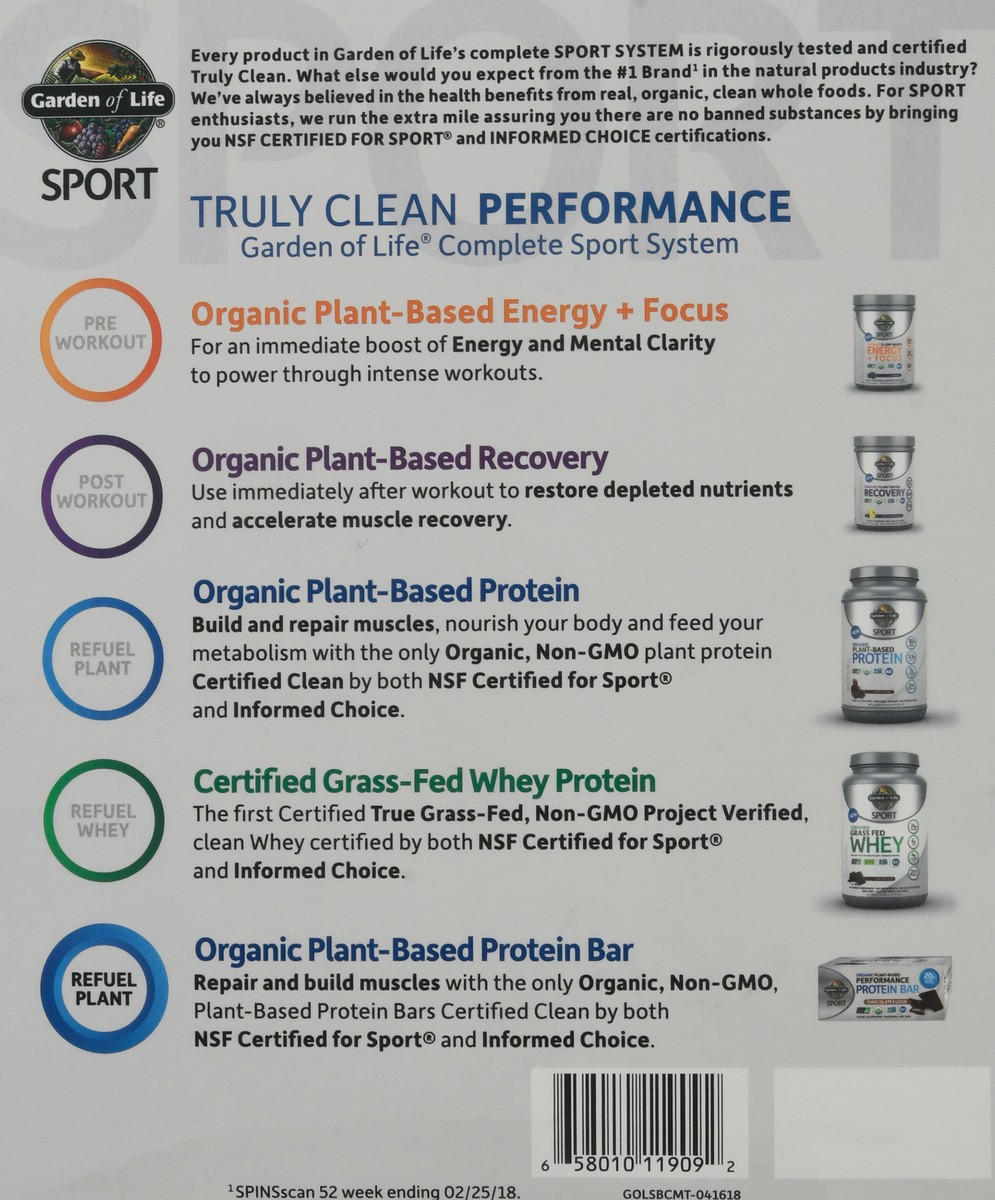 slide 6 of 12, Garden of Life Sport Organic Plant-Based Performance Chocolate Mint Protein Bar 12 ea, 12 ct
