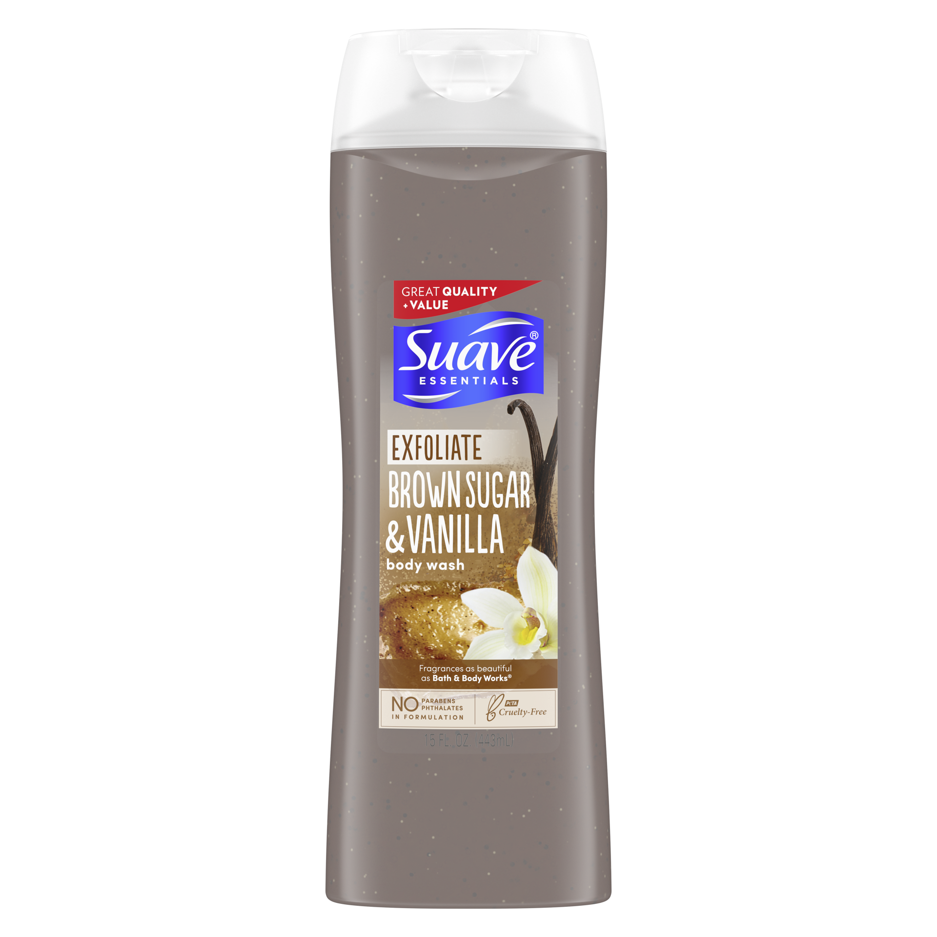 slide 2 of 4, Suave Brown Sugar Essentials Body Wash, 15 fl oz