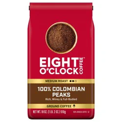 Eight O'Clock Coffee 100% Colombian Peaks Ground Coffee 18 oz