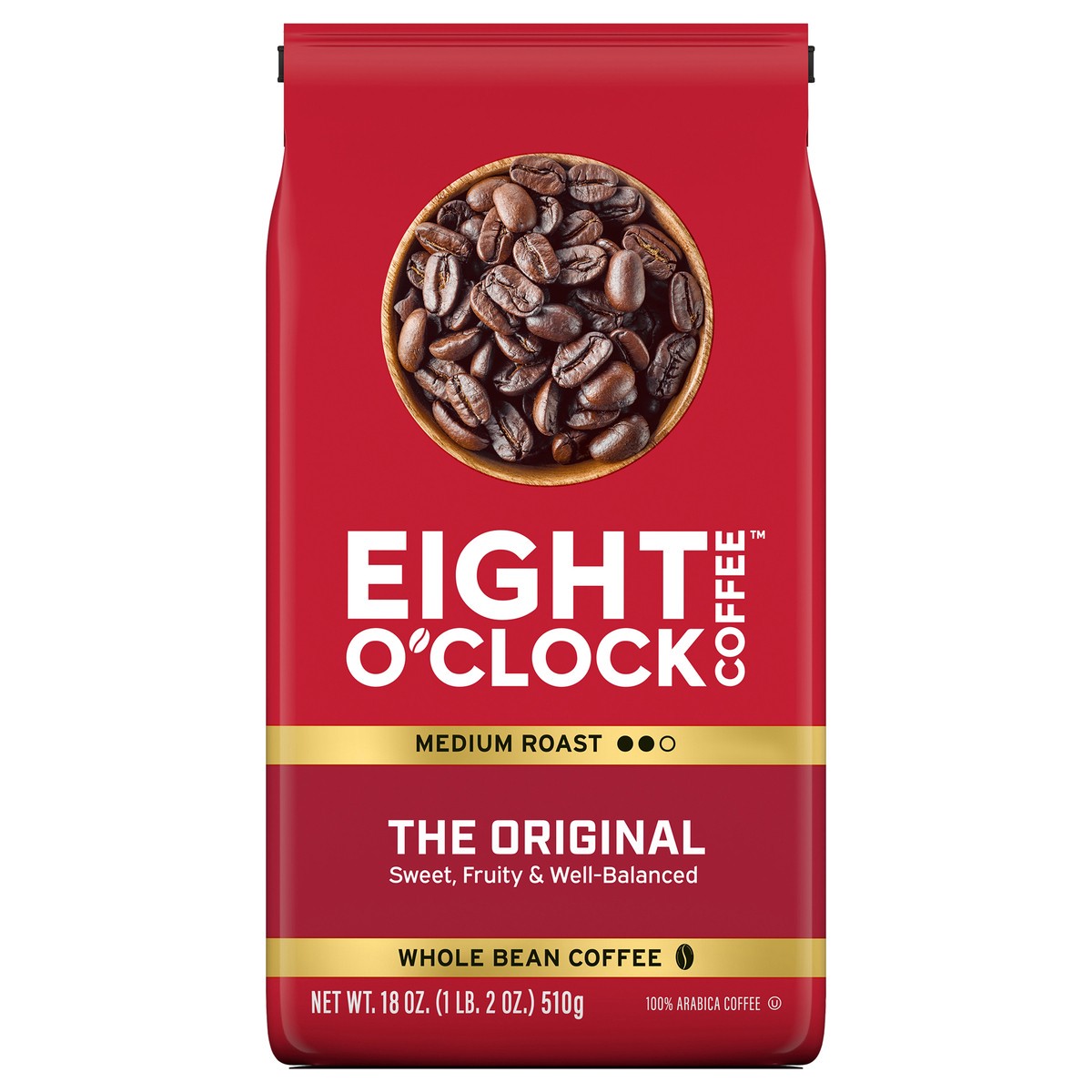 slide 1 of 9, Eight O'Clock The Original Whole Bean Coffee 18 oz, 18 oz