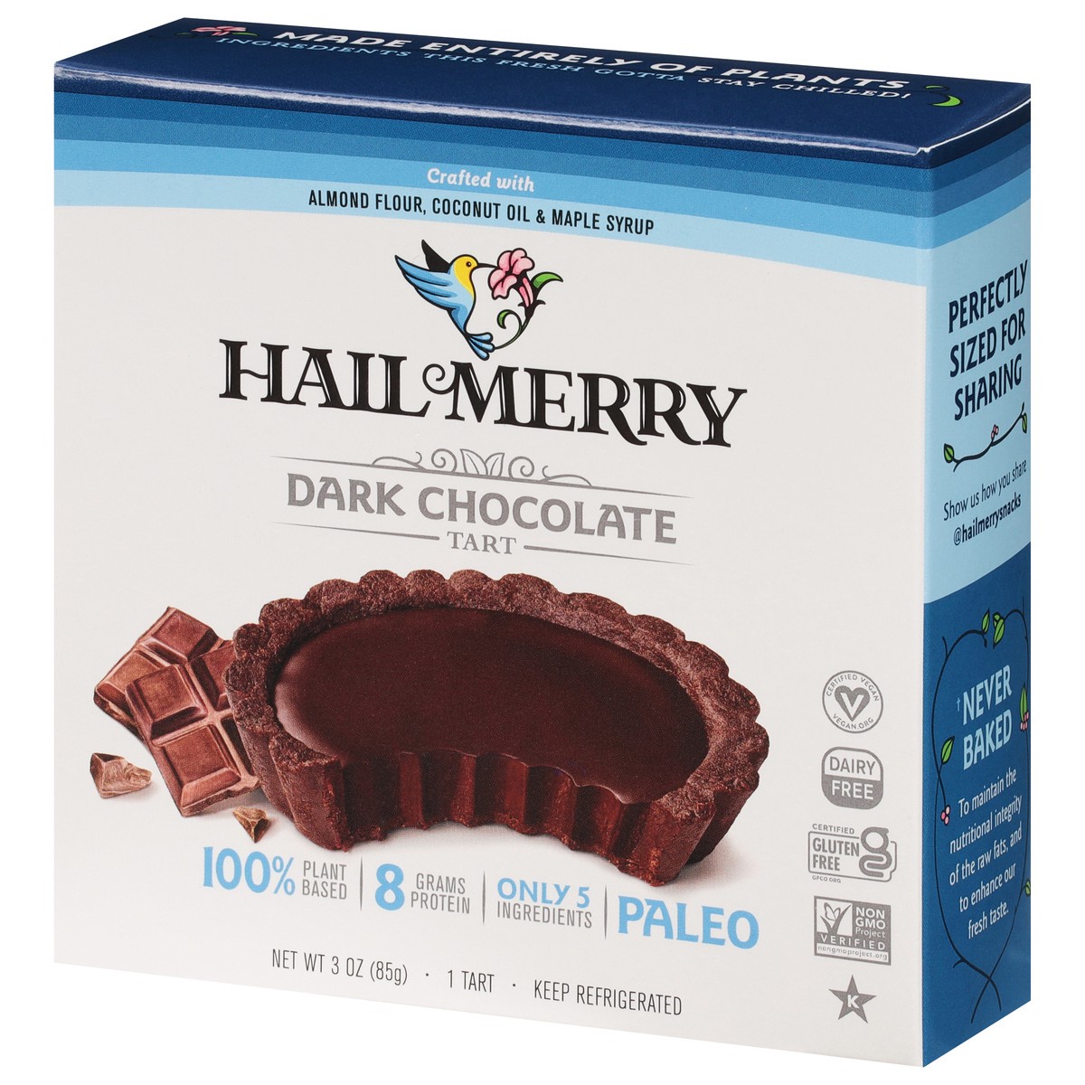 slide 3 of 9, Hail Merry Dark Chocolate Tart 3 oz, 3 oz