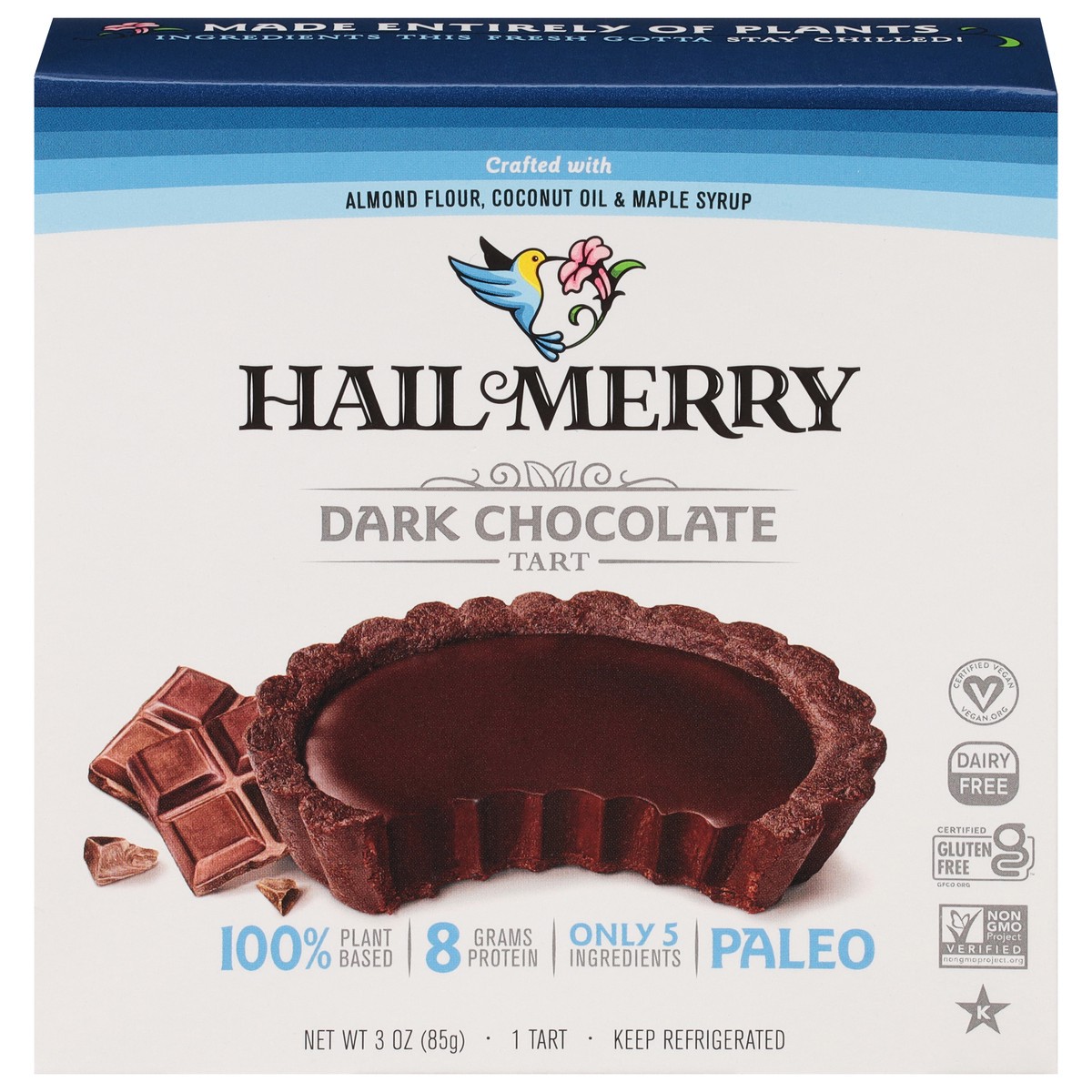 slide 1 of 9, Hail Merry Dark Chocolate Tart 3 oz, 3 oz