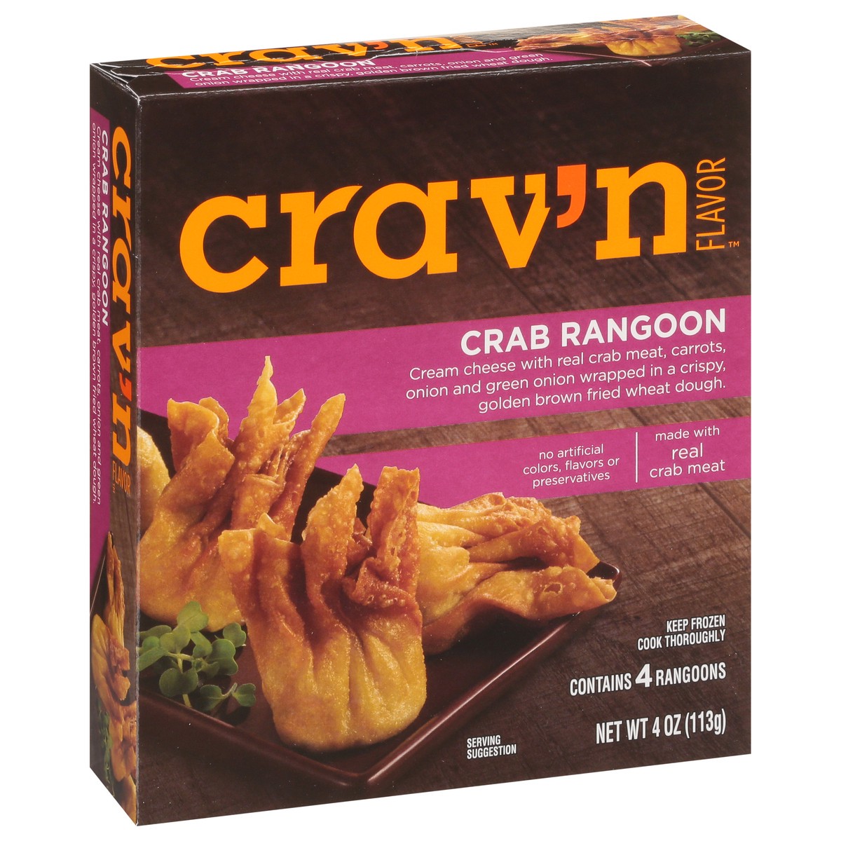slide 12 of 15, Crav'n Flavor Crab Rangoon 4 ea, 4 ct