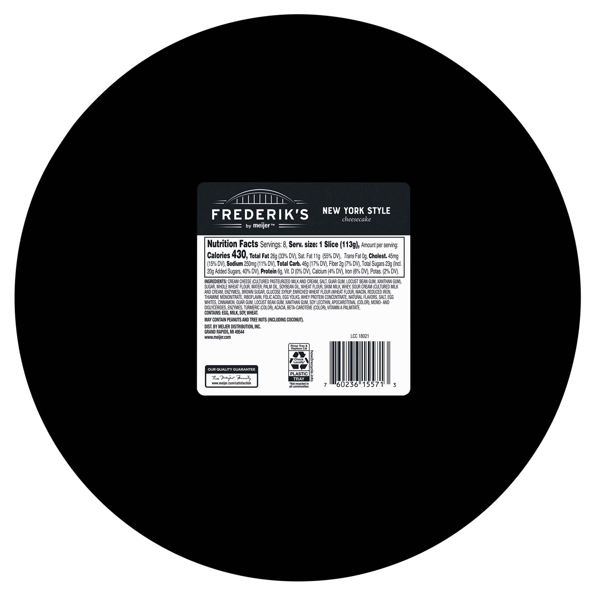 slide 19 of 21, FREDERIKS BY MEIJER Frederik's by Meijer New York Style Cheesecake, 8 in, 32 oz