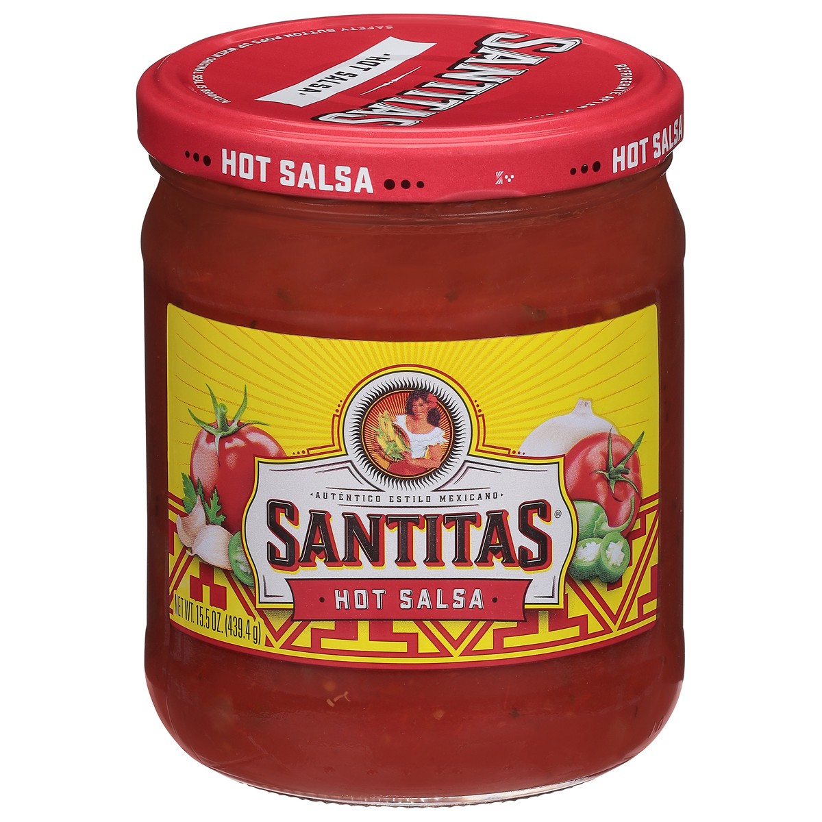 slide 1 of 14, Santitas Hot Salsa 15.5 oz, 1 ct