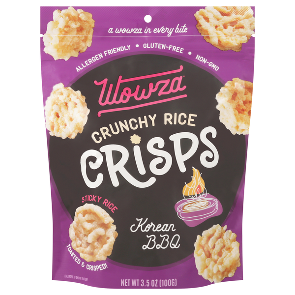 slide 1 of 1, Wowza Rice Crisps Korean Bbq, 3.5 oz