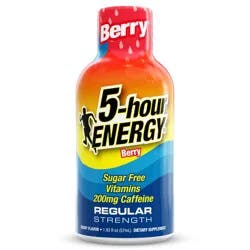 5-hour ENERGY, Regular Strength, Berry, Shot, 1.93 oz.
