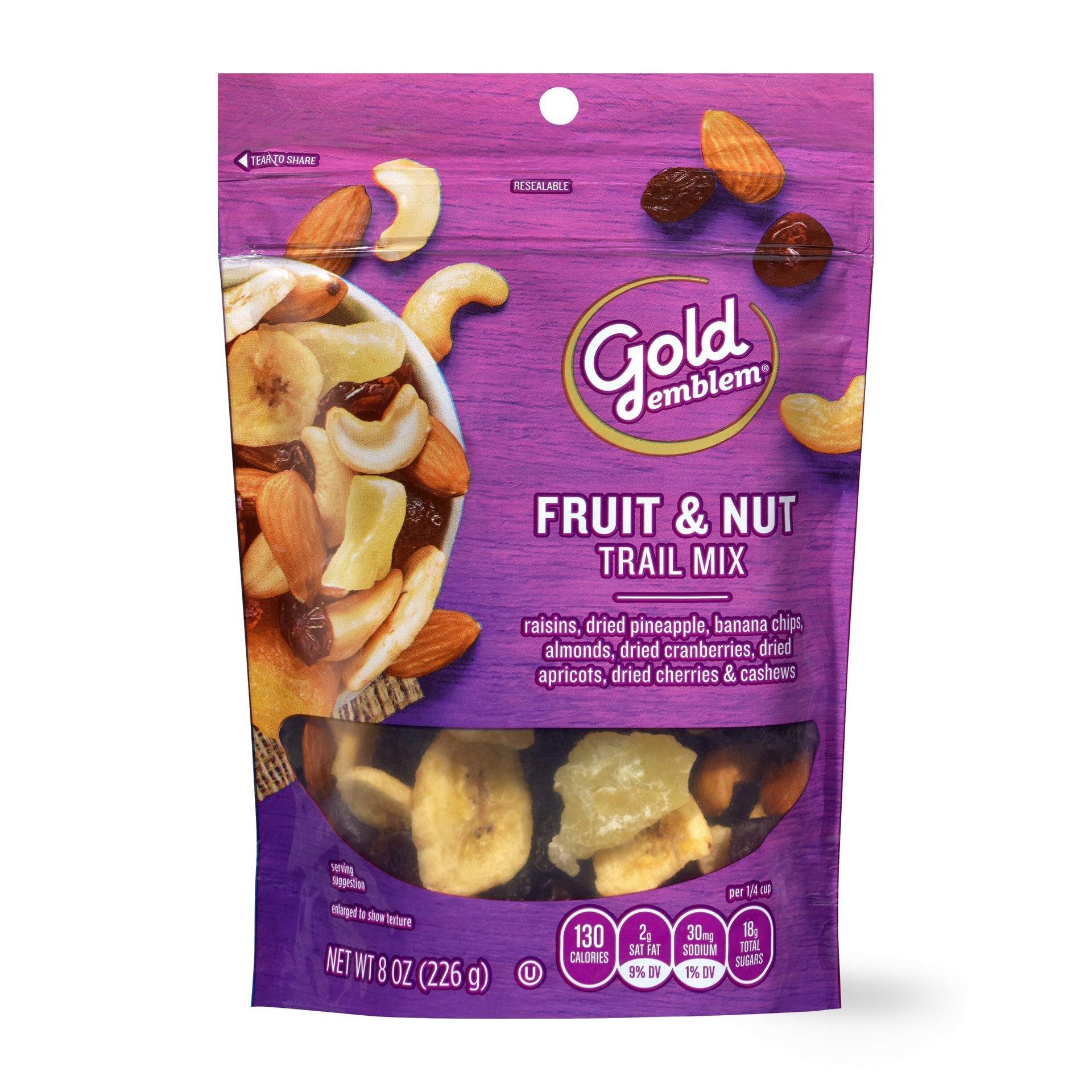 slide 1 of 1, Gold Emblem Fruit & Nut Trail Mix, 8 Oz, 8 oz