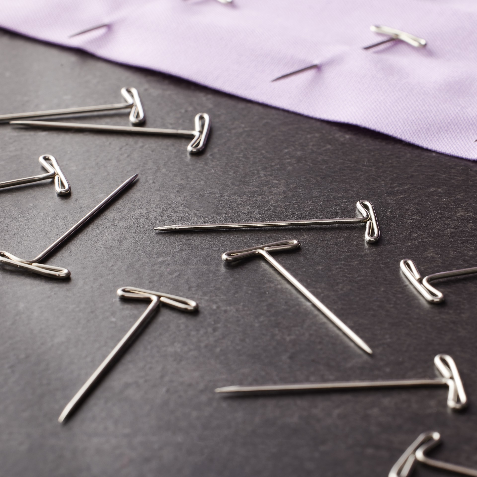 slide 3 of 3, Loops & Threads T-Pins, 1 1/2", 1.5 in