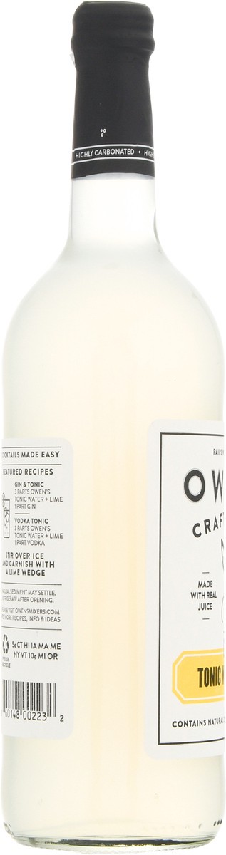 slide 12 of 14, Owen's Craft Mixers Lime Tonic Water 25.4 fl oz, 25.4 fl oz