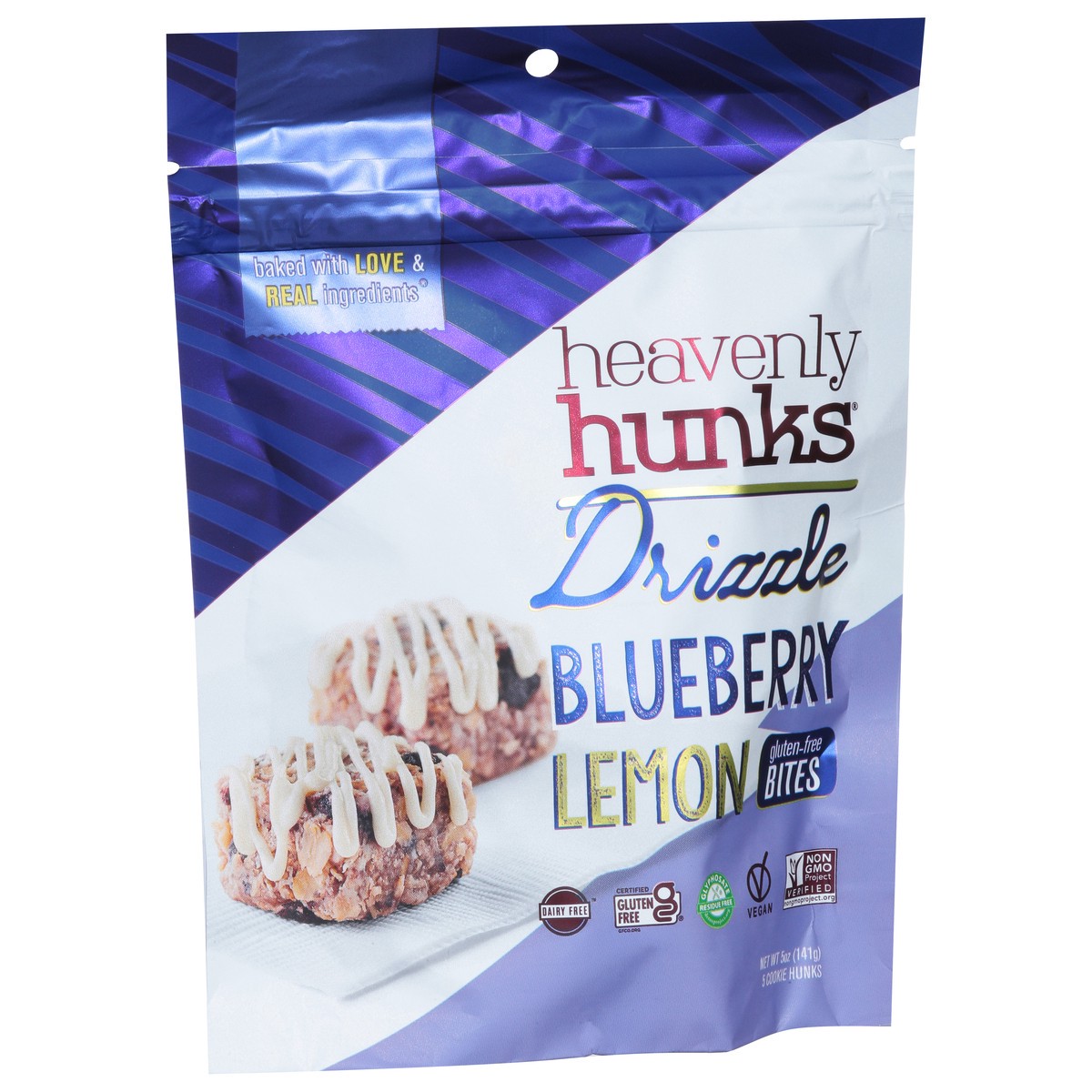 slide 4 of 13, Heavenly Hunks Drizzle Blueberry Lemon Cookie Hunks 5 ea, 5 ct