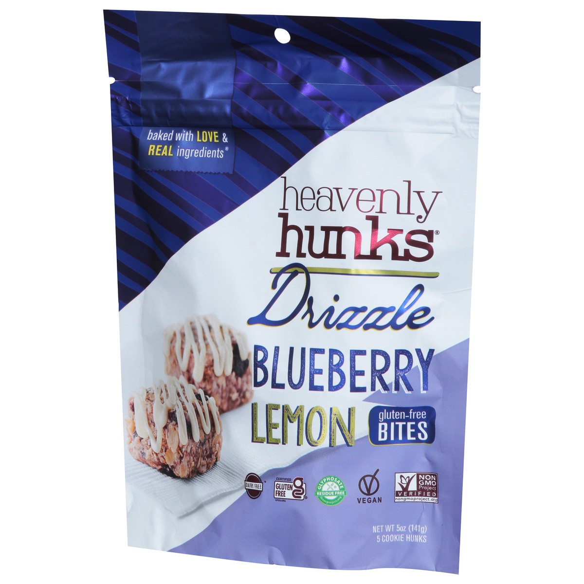 slide 6 of 13, Heavenly Hunks Drizzle Blueberry Lemon Cookie Hunks 5 ea, 5 ct