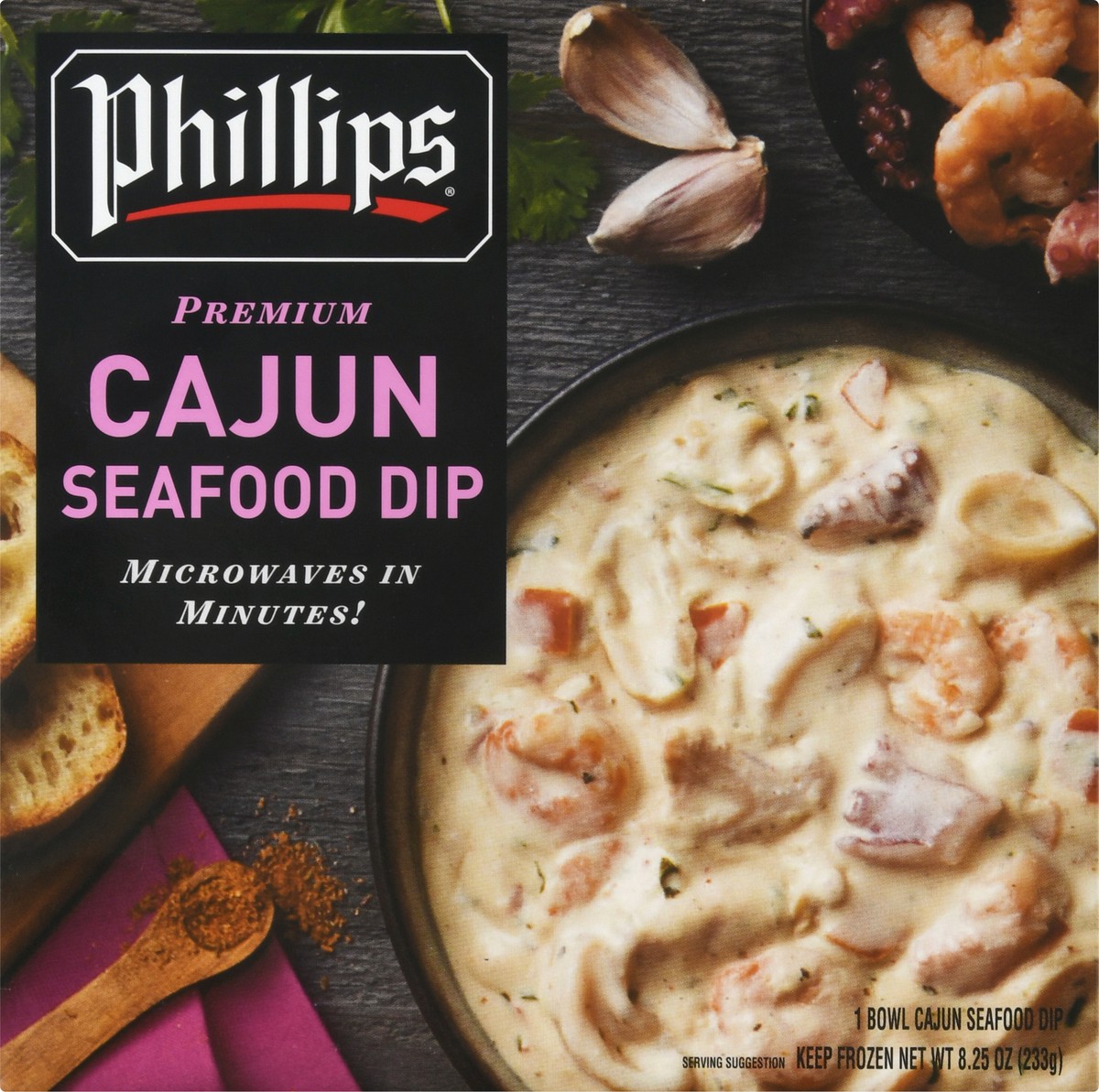slide 6 of 13, Phillips Cajun Seafood Dip, 8.25 oz