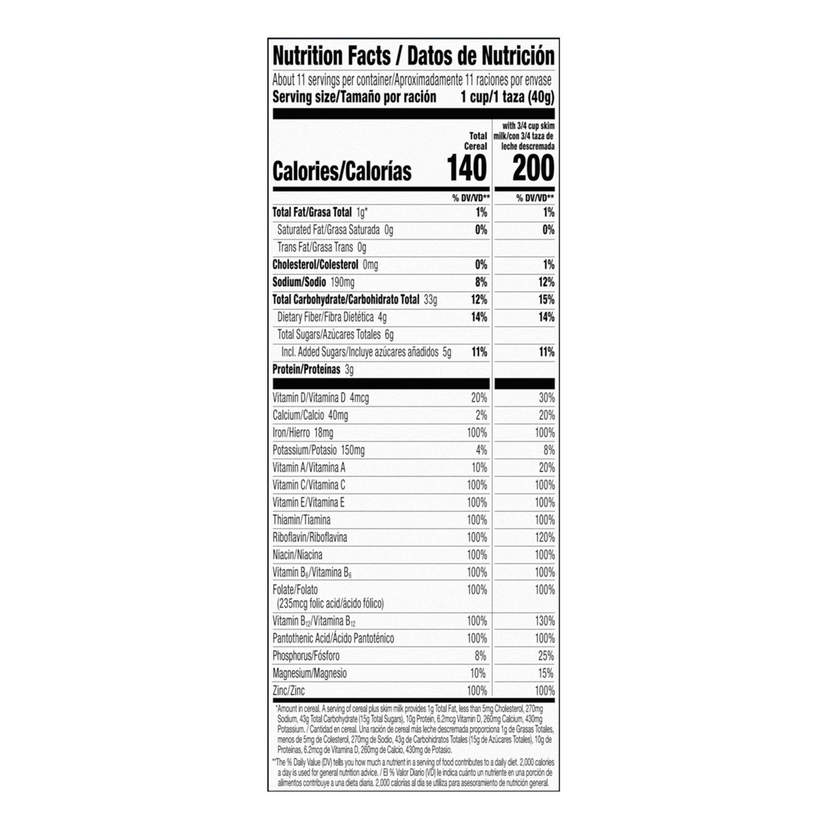 slide 10 of 13, Total Breakfast Cereal, 100% Daily Value of 11 Vitamins & Minerals, Whole Grain Cereal, 16 oz, 16 oz