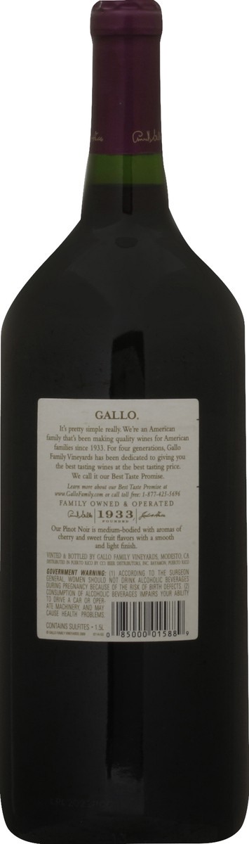 slide 2 of 3, Gallo Family Vineyards Red Wine, 1.50 liter