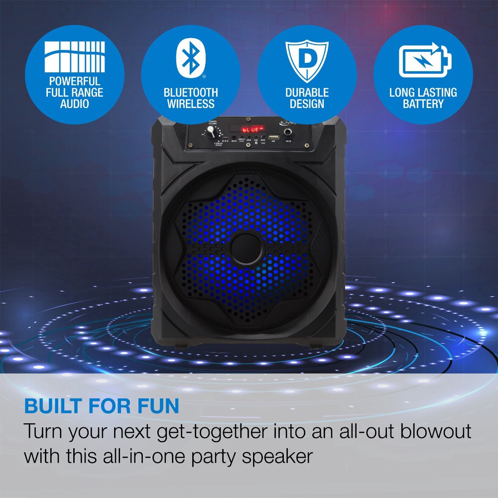slide 2 of 3, Ilive Bluetooth Party Speaker, 1 ct