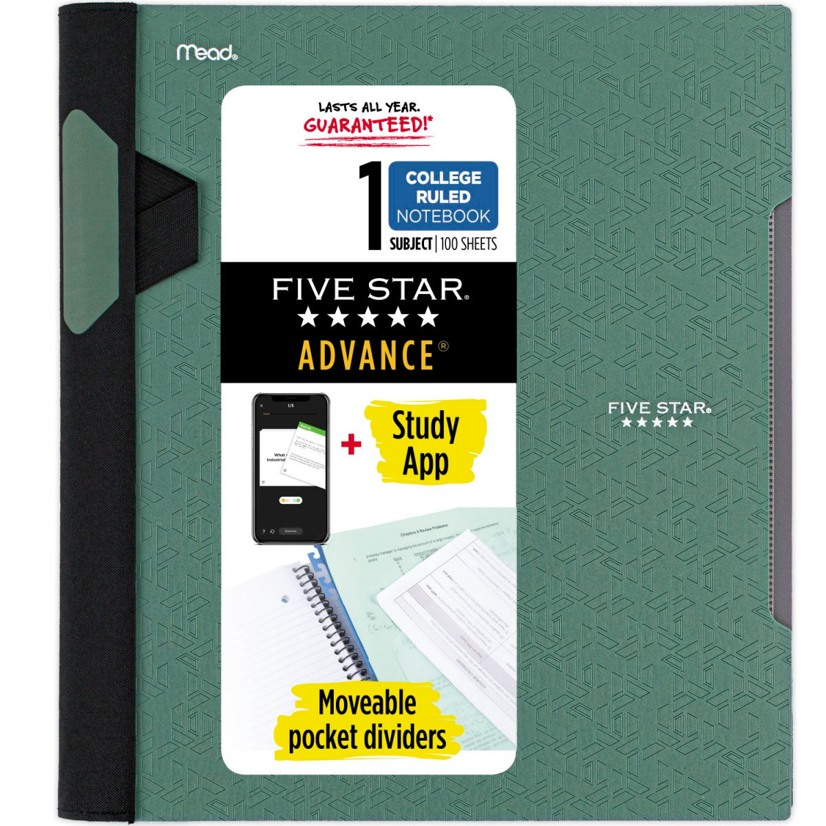 slide 1 of 5, Five Star Advance Wirebound Notebook, College Ruled, 1 ct