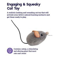 slide 19 of 25, Petstages Cat Toy Squeak Mouse, Gray, 1 ct