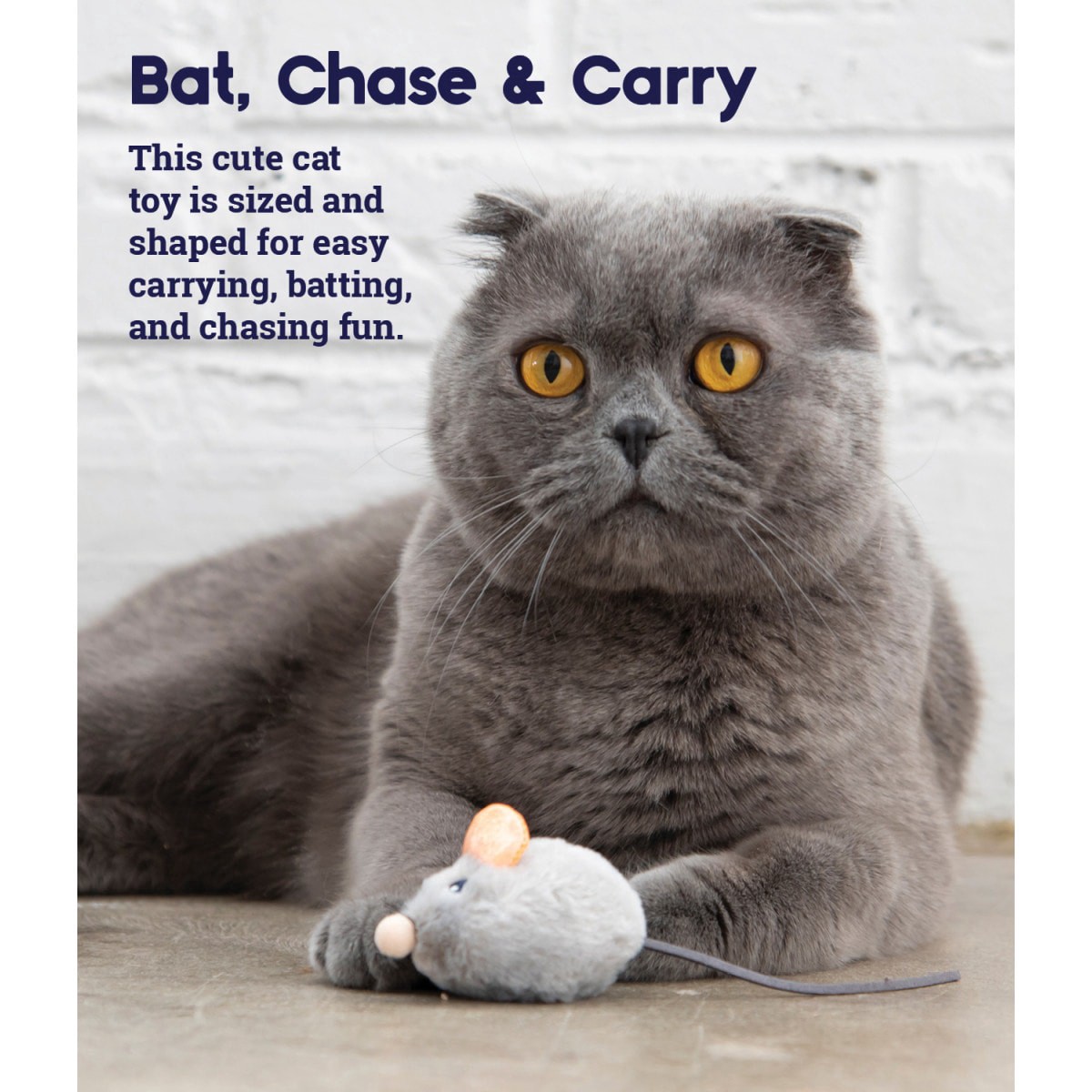 slide 20 of 25, Petstages Cat Toy Squeak Mouse, Gray, 1 ct