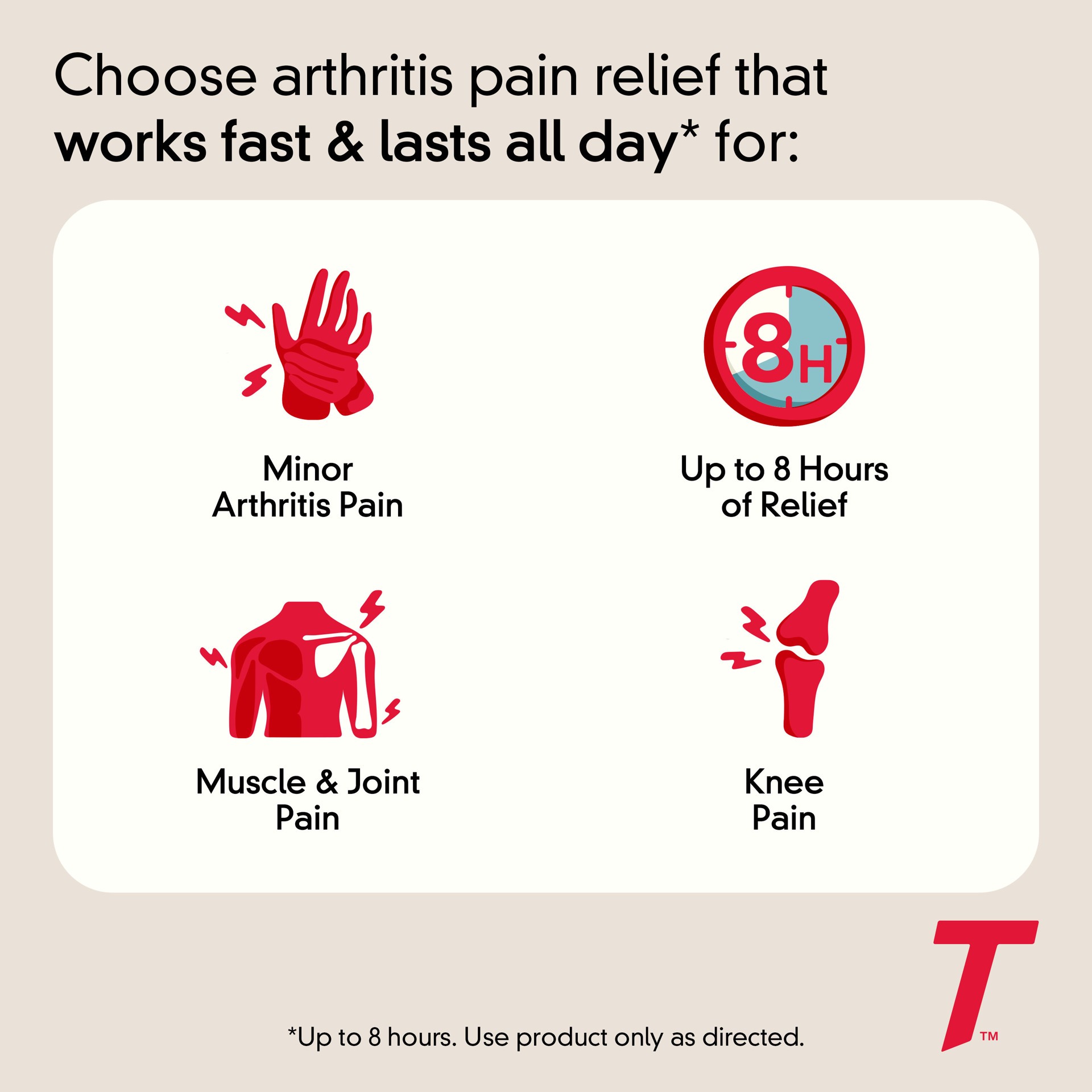 slide 2 of 9, Tylenol 8 HR Arthritis Pain Extended Release Caplets, 650 mg, 50 Count, 50 ct