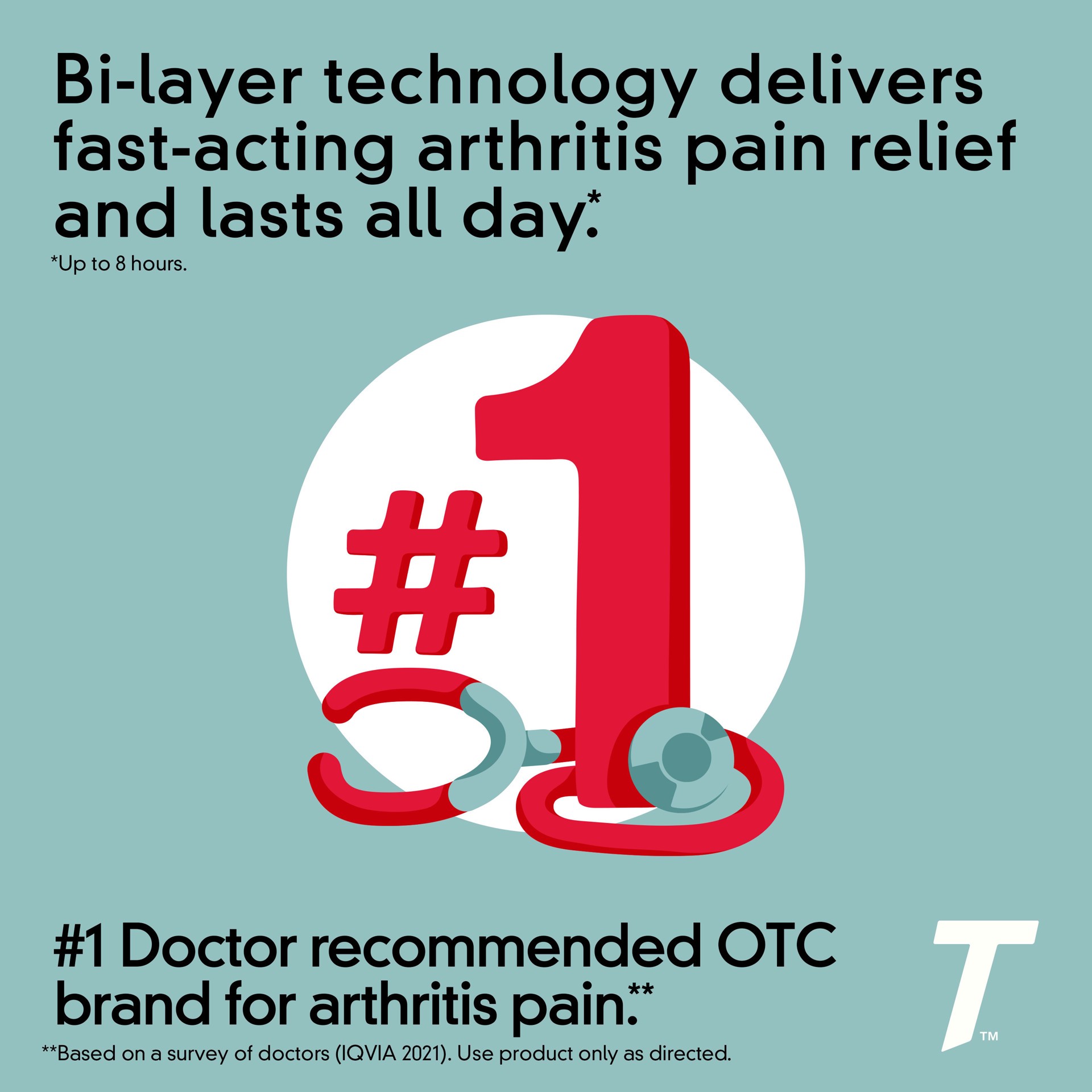 slide 9 of 9, Tylenol 8 HR Arthritis Pain Extended Release Caplets, 650 mg, 50 Count, 50 ct