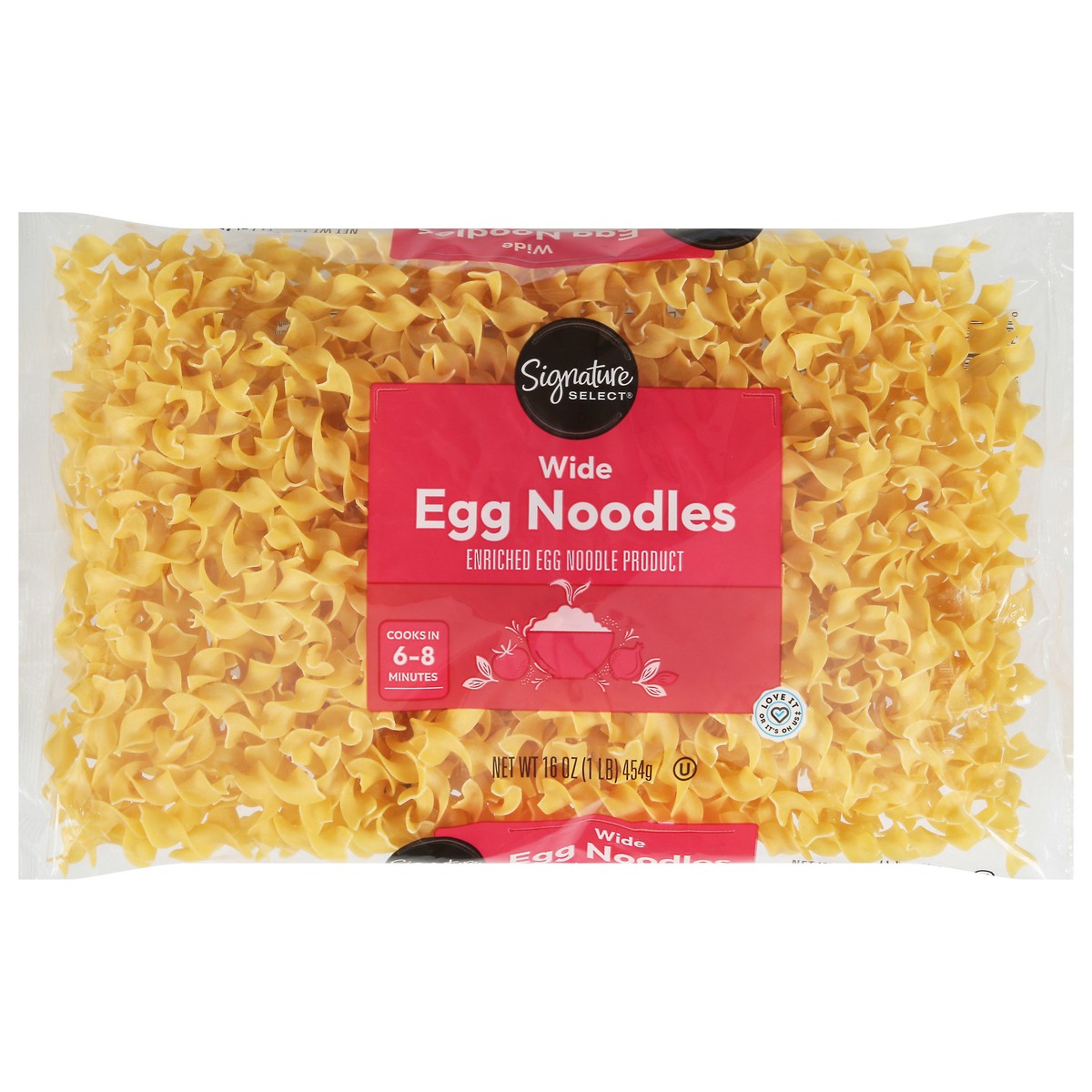 slide 1 of 13, Signature Select Wide Egg Noodles 16 oz, 16 oz