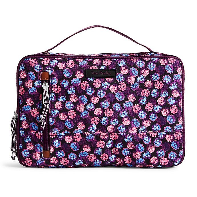 slide 1 of 2, Vera Bradley Lighten Up Large Brush and Blush Case - Berry Burst, 1 ct