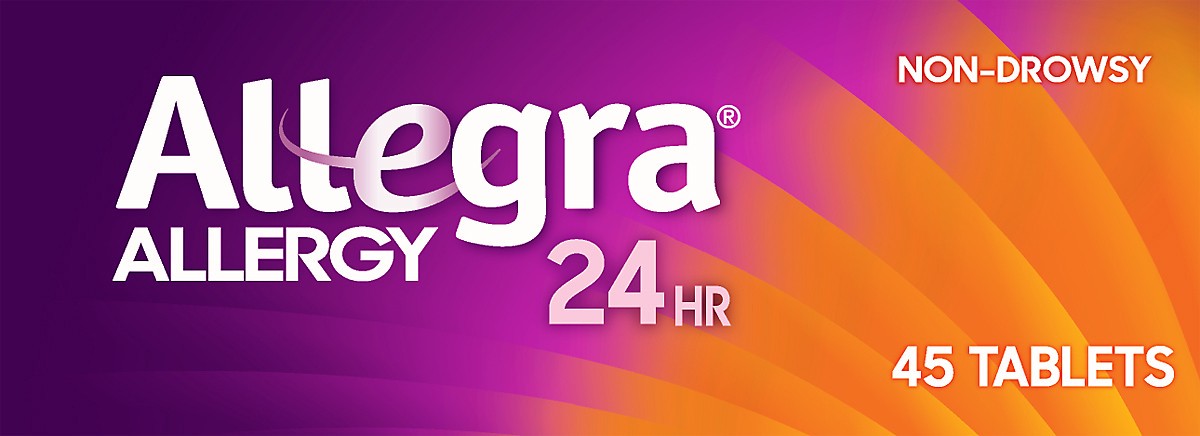 slide 10 of 10, Allegra Tablets 24 Hr Non-Drowsy Indoor/Outdoor Allergy Relief 45 ea, 45 ct