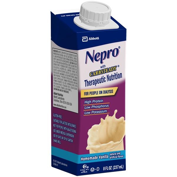 slide 1 of 1, Nepro With Carbsteady Therapeutic Nutrition Homemade Vanilla Nutrition Drink, 8 fl oz