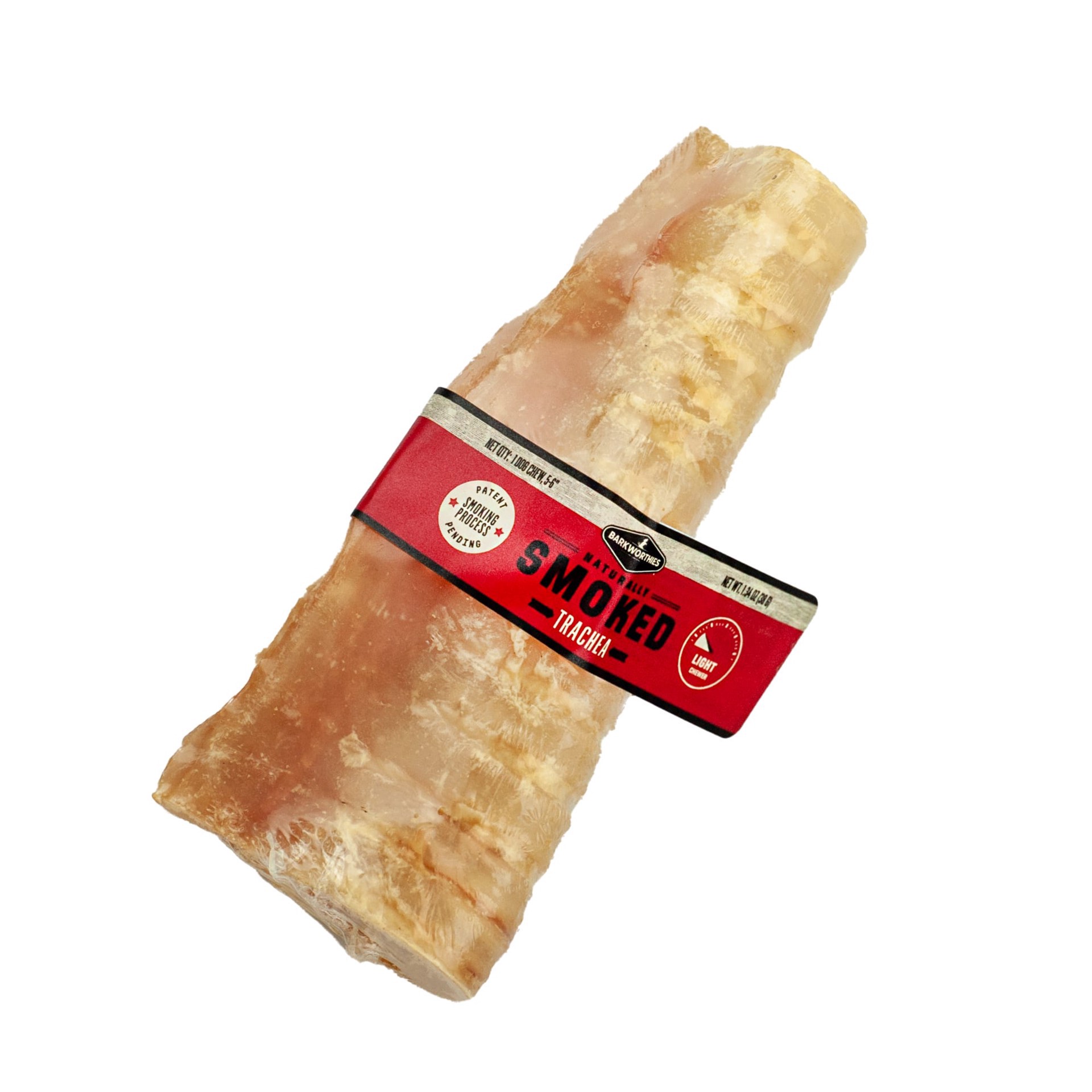 slide 1 of 1, Barkworthies Hickory Smoked Beef Trachea Dog Chew, 6" L, 6 in