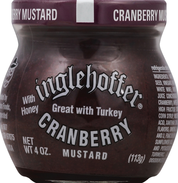 slide 1 of 1, Inglehoffer Mustard, Cranberry, with Honey, 4 oz