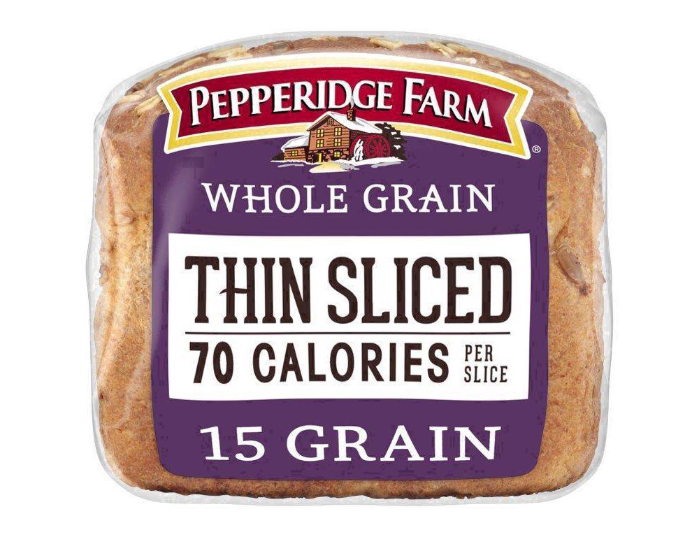 slide 26 of 121, Pepperidge Farm Whole Grain Thin Sliced 15 Grain Bread, 22 Oz Loaf, 22 oz