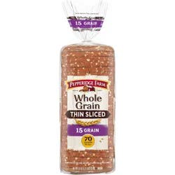 Pepperidge Farm Whole Grain Thin Sliced 15 Grain Bread, 22 Oz Loaf