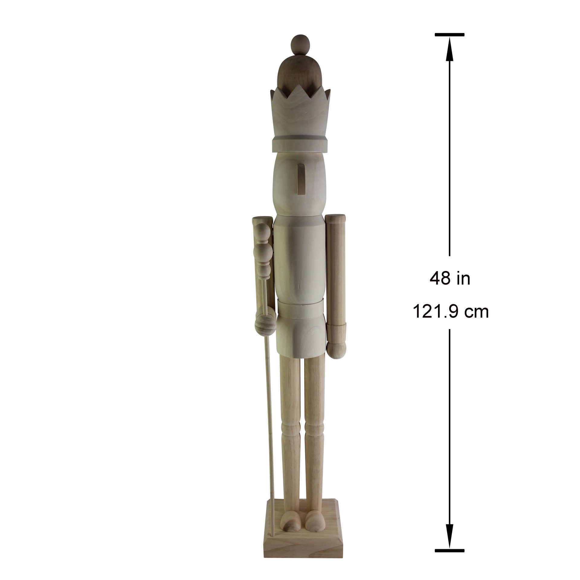 slide 3 of 5, 4ft. King Diy Wood Nutcracker By Make Market, 4 ft