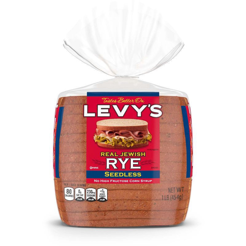 slide 5 of 7, Levy's Plain Rye, 16 oz