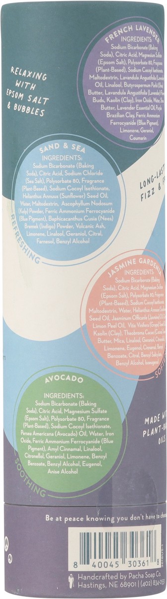 slide 3 of 13, Pacha Soap Co. Calm Assorted Froth Bombs 4 - 2 oz Each, 8 oz