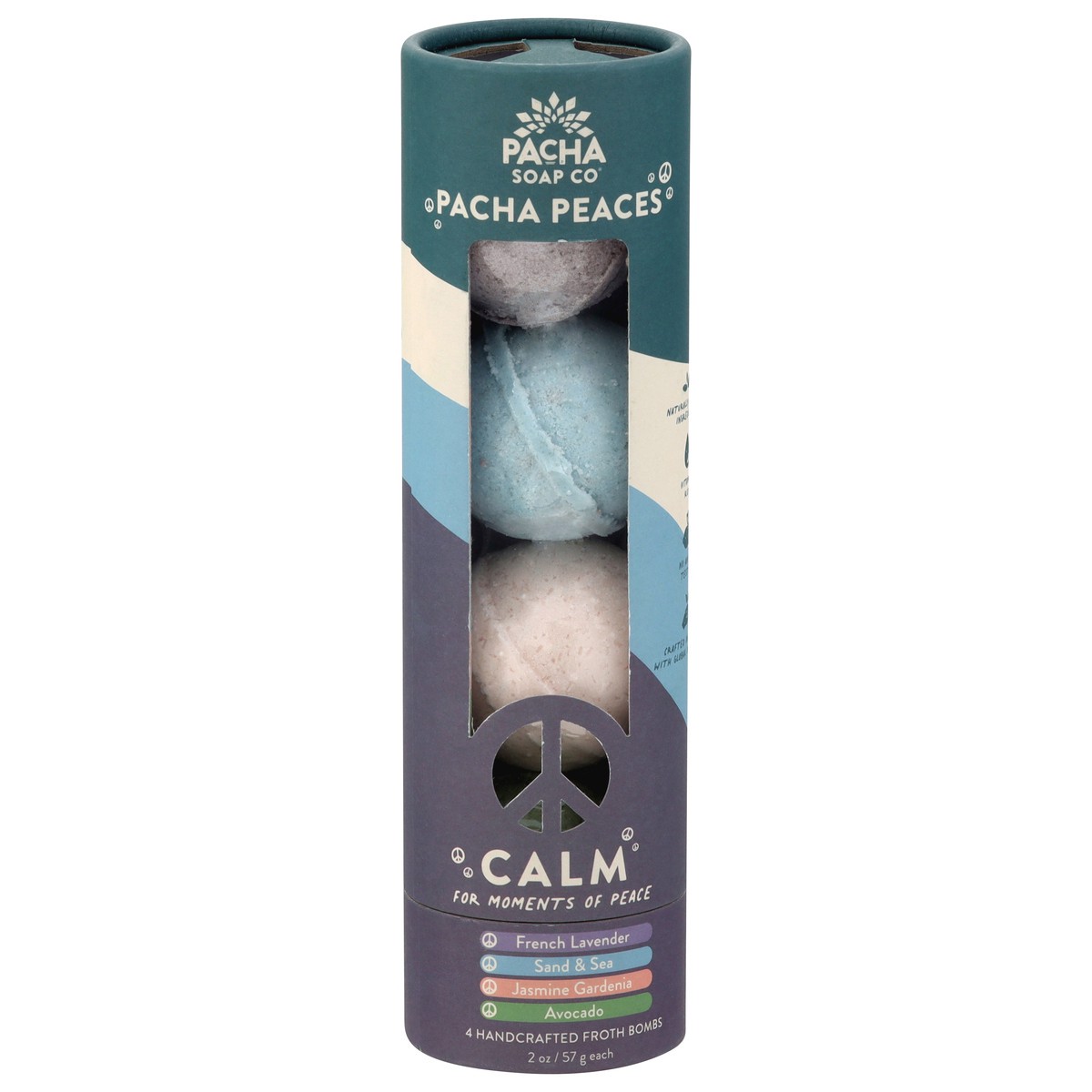 slide 1 of 13, Pacha Soap Co. Calm Assorted Froth Bombs 4 - 2 oz Each, 8 oz