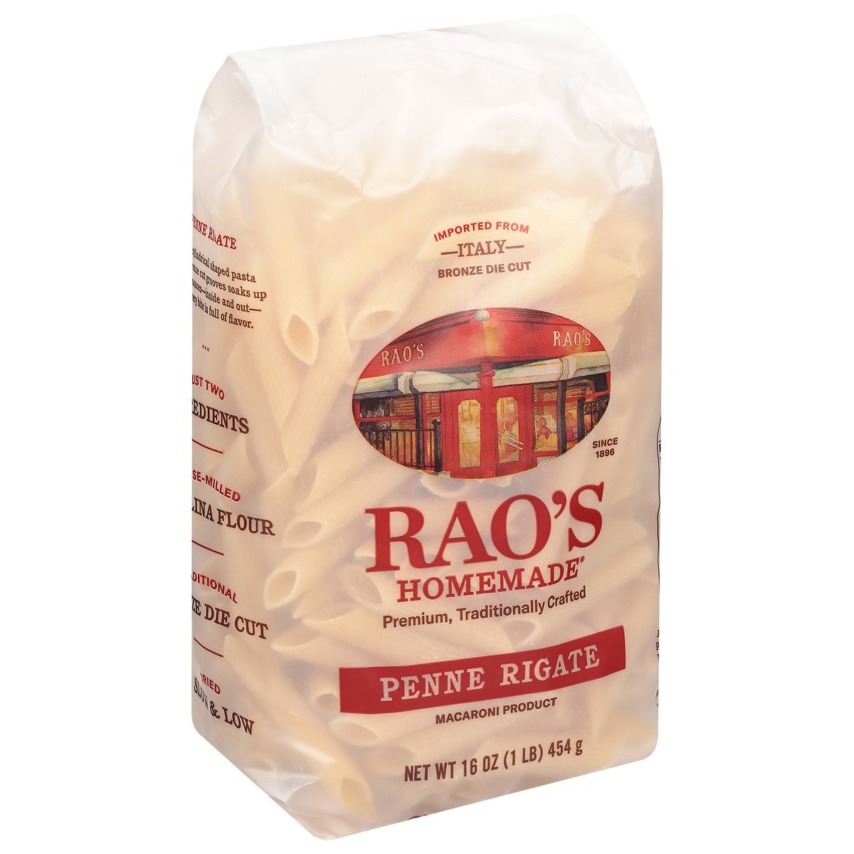 slide 8 of 9, Rao's Homemade Penne Pasta, 16oz, Traditionally Crafted, Premium Quality, From Durum Semolina Flour, Traditional Bronze Die Cut, Imported from Italy, 12 oz