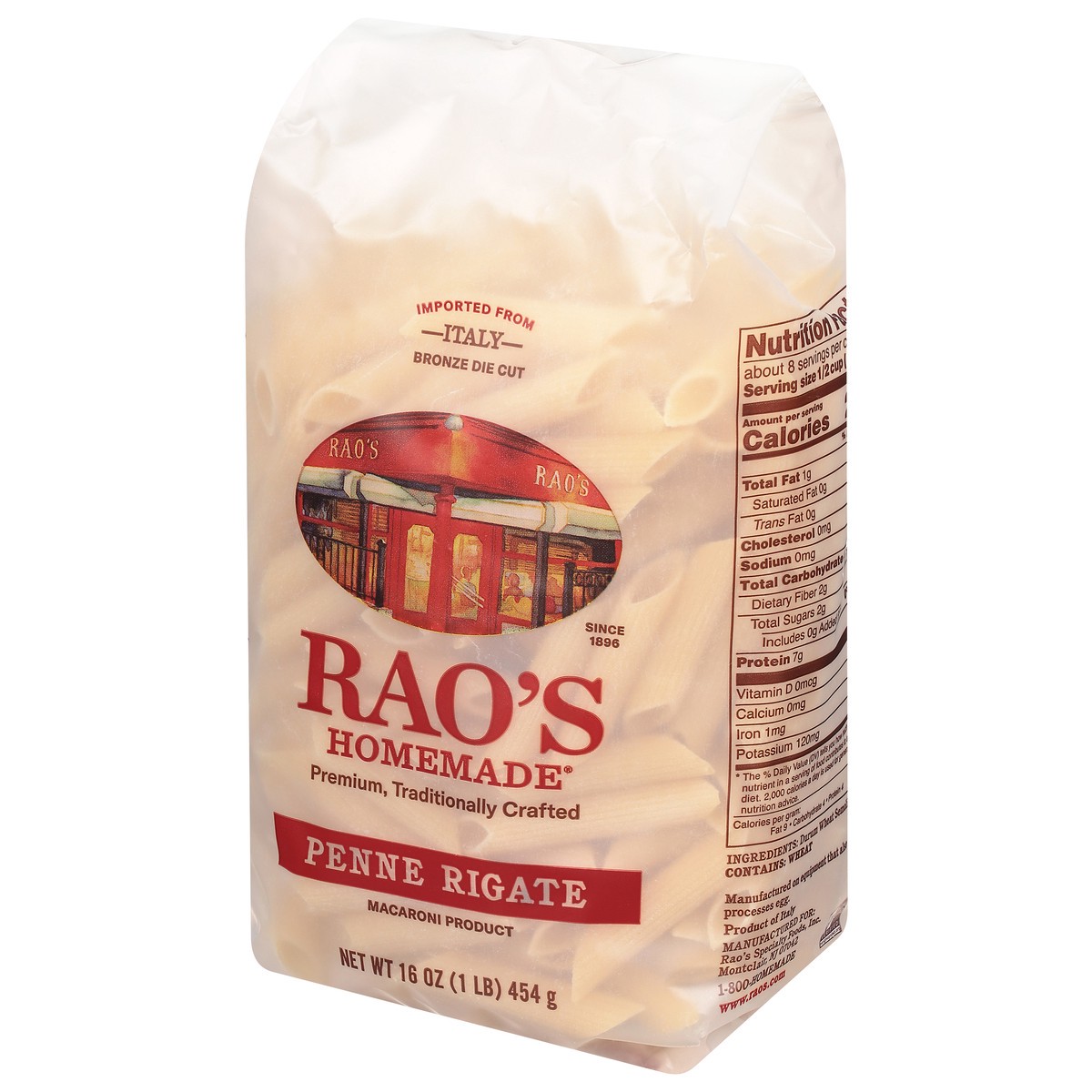 slide 4 of 9, Rao's Homemade Penne Pasta, 16oz, Traditionally Crafted, Premium Quality, From Durum Semolina Flour, Traditional Bronze Die Cut, Imported from Italy, 12 oz