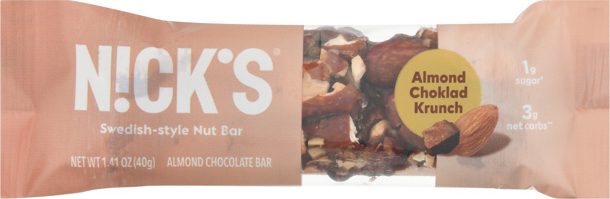 slide 6 of 9, Nick's Swedish-Style Almond Choklad Krunch Nut Bar 1.41 oz, 1.41 oz
