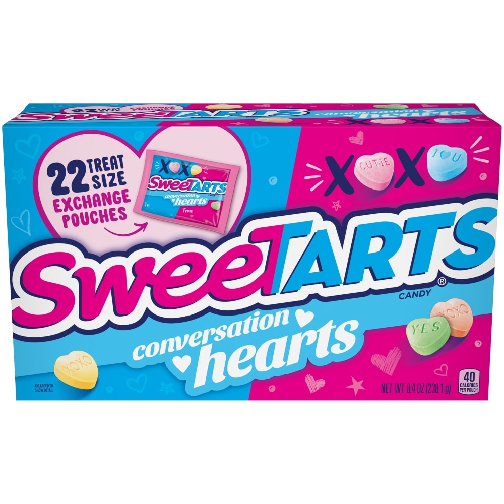 slide 1 of 1, SweeTARTS Hearts Valentine's Day Candy Kit, 22 ct