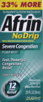 slide 1 of 1, Afrin No Drip Severe Congestion Plus Menthol Nasal Spray Pump Mist, 20 ml